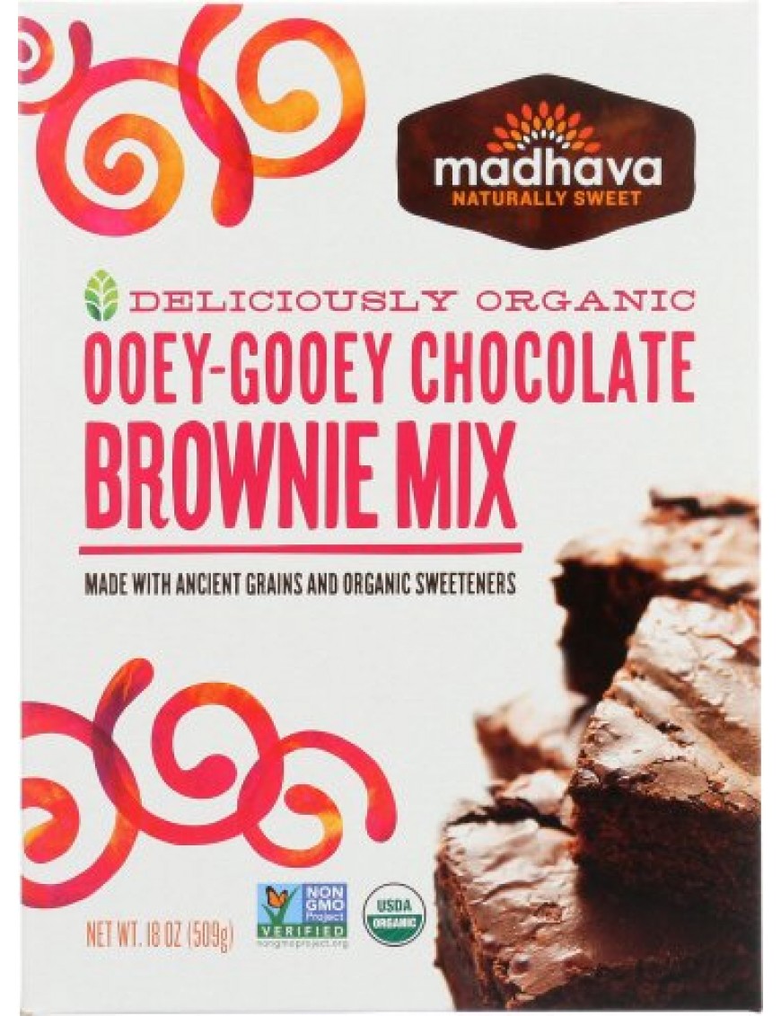 Madhava Ooey-Gooey Chocolate Brownie (6x17.5 OZ)