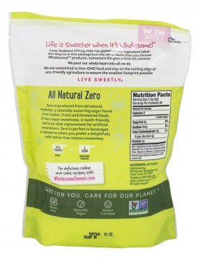 Wholesome Sweeteners Natural Zero Pouch (8x12 Oz)