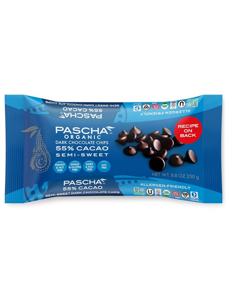 Pascha Choc Chips,SemiSweet,55% Cacao (6x8.8 OZ)