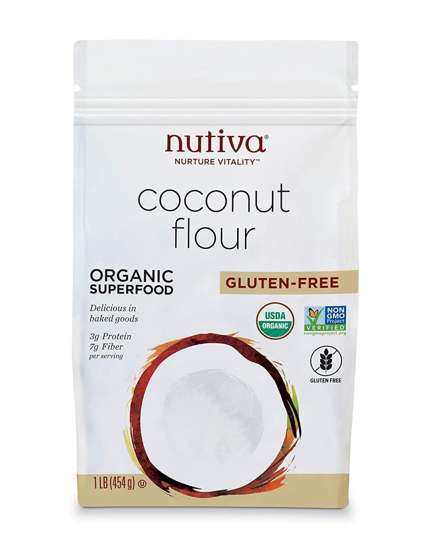 Nutiva Organic Coconut Flour, Gluten-Free (6X1 Lb )