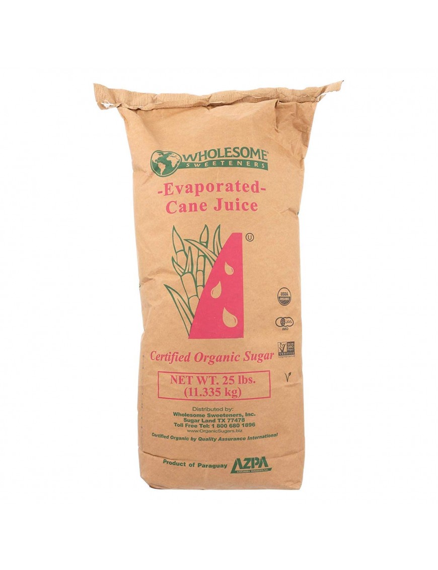 Wholesome Sweeteners Cane Sugar (1x25lb)