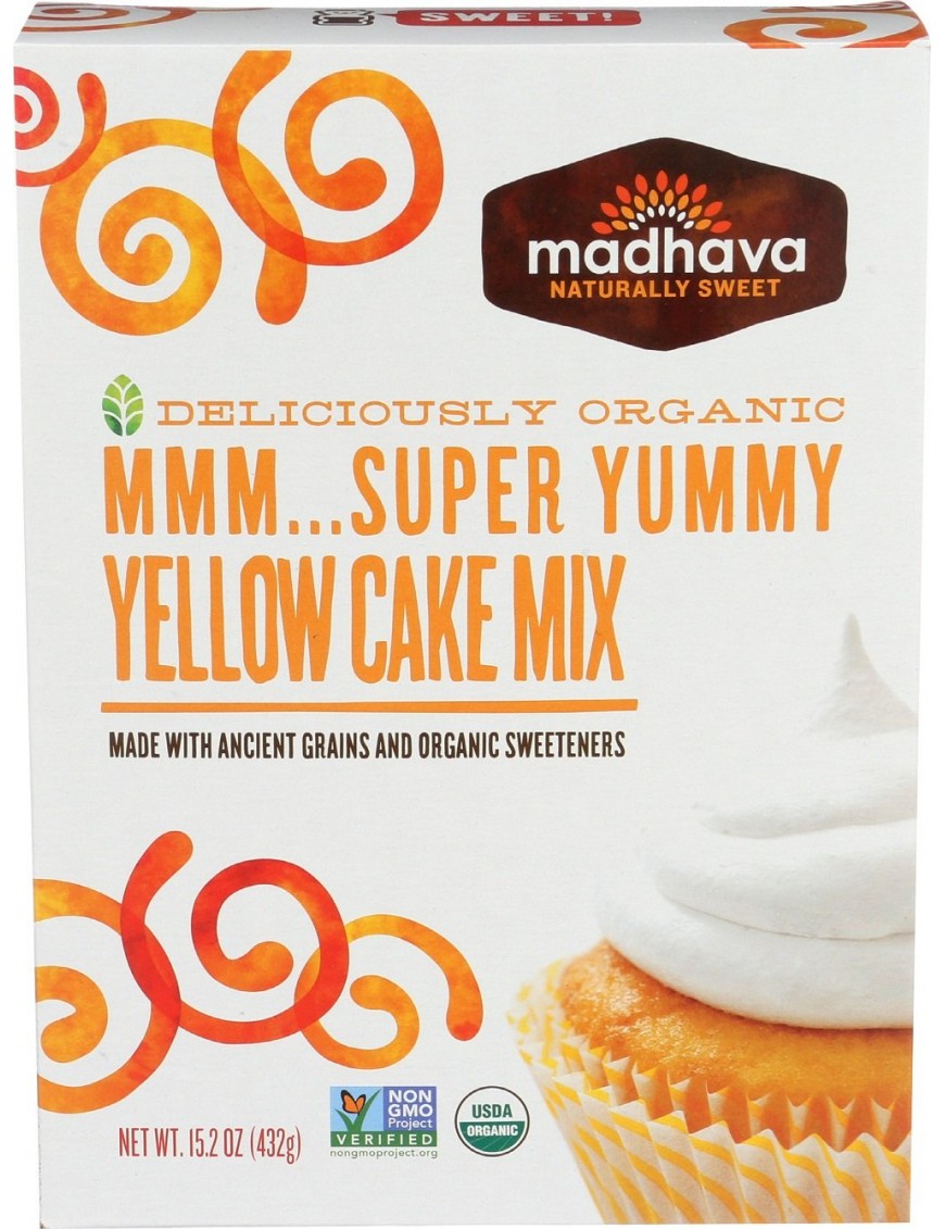 Madhava Organic Super Yummy Cake Mix With Ancient Grains Yellow (6x15.3 OZ)