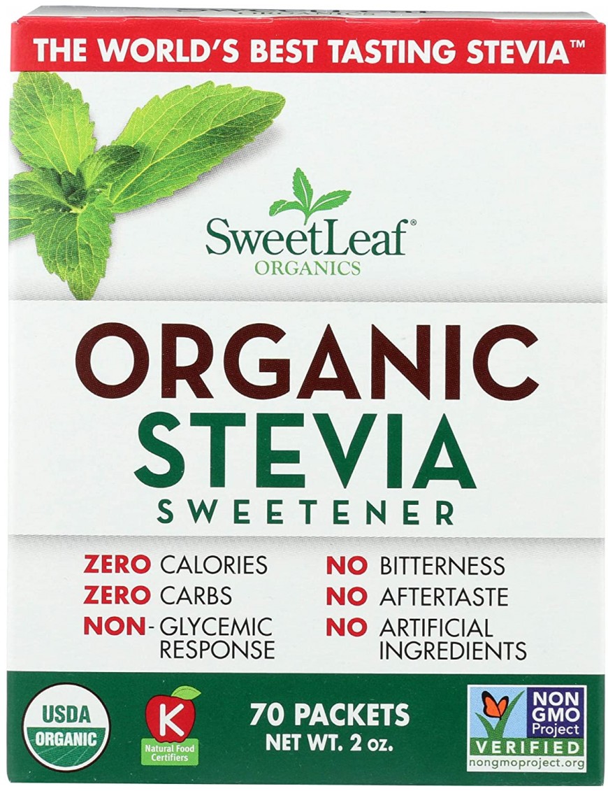 SweetLeaf Organic Stevia Sweetener Packets (1x70 Ct)