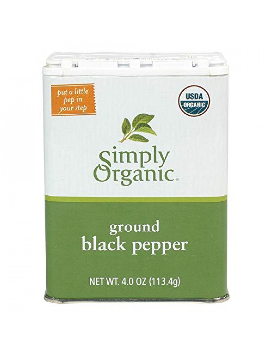 Simply Organic Ground Black Pepper Tin (6x4 Oz)