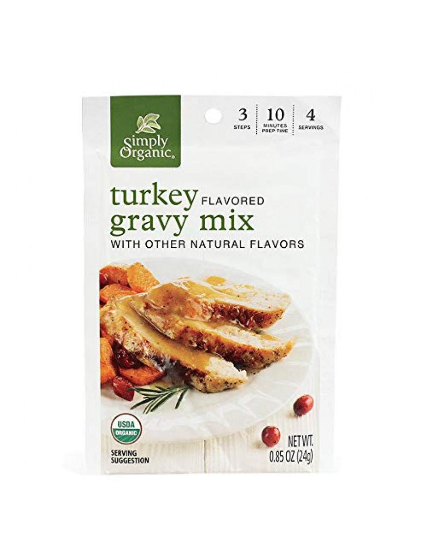 Simply Organic Roasted Turkey Gravy, Seasoning Mix (12x0.85Oz)