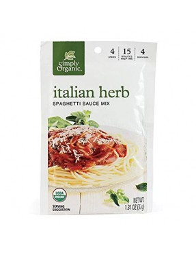 Simply Organic Italian Herb Spag Sauce (12x1.31Oz)