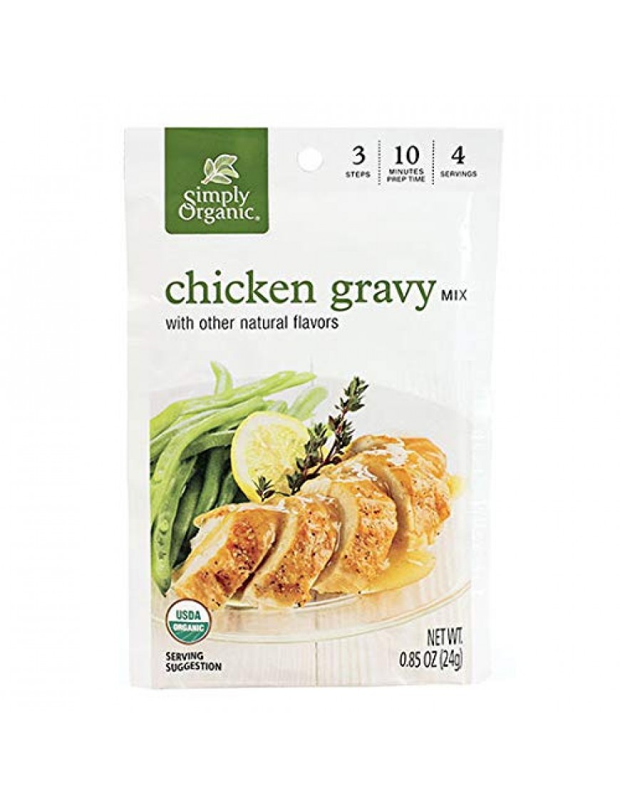 Simply Organic Roasted Chicken Gravy, Seasoning Mix (12x0.85Oz)