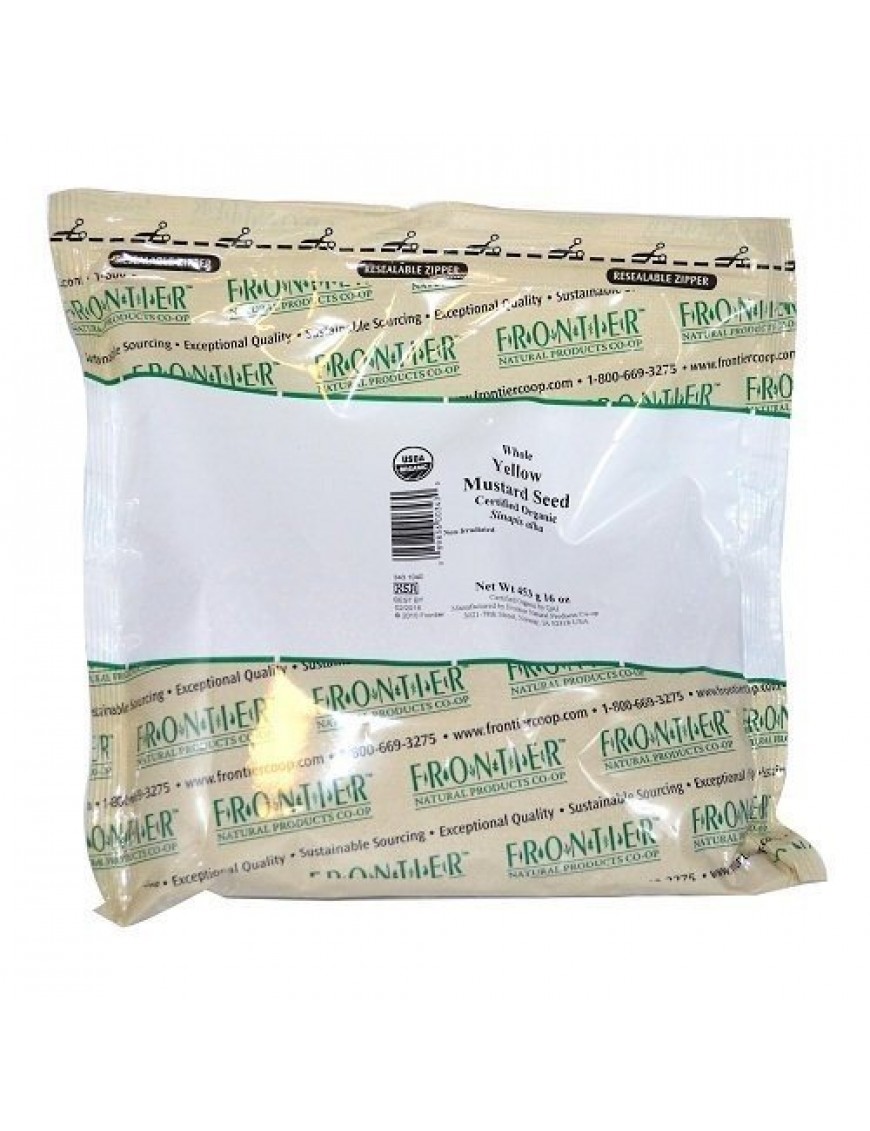 Frontier Herb Org Whole Yellow Mustard Seed (1x1lb)