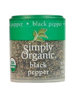 Simply Organic Mini Ground Pepper Black Med (6x.56 Oz)