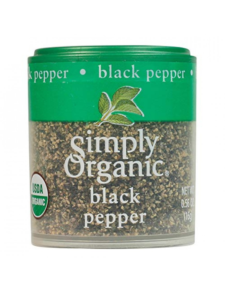 Simply Organic Mini Ground Pepper Black Med (6x.56 Oz)