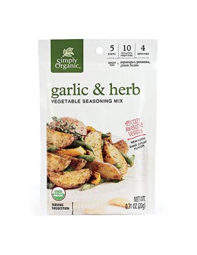 Simply Organic Vegetable Seasoning Mix Garlic & Herb (12X0.71 OZ)