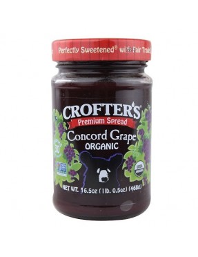 Crofters Organic Concord Grape Premium Fruit Spread (6x16.5Oz)