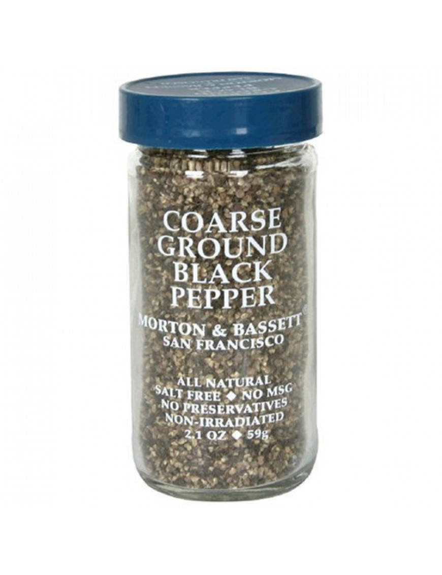 Morton & Bassett Organic Coarse Ground Black Pepper (3x1.8 OZ)