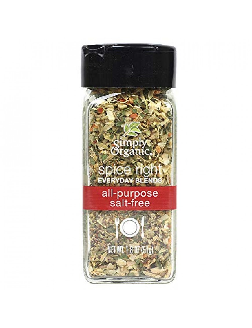 Simply Organic Organic Spice Right Everyday Blends, All-Purpose Salt-Free (6X1.8 OZ)