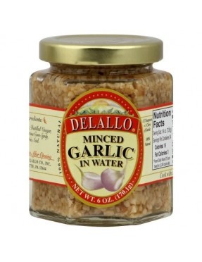 Delallo Garlic Minced In Water (1x6 OZ)