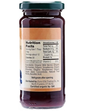 Bionaturae Wild Berry Fruit Spread (12x9 Oz)