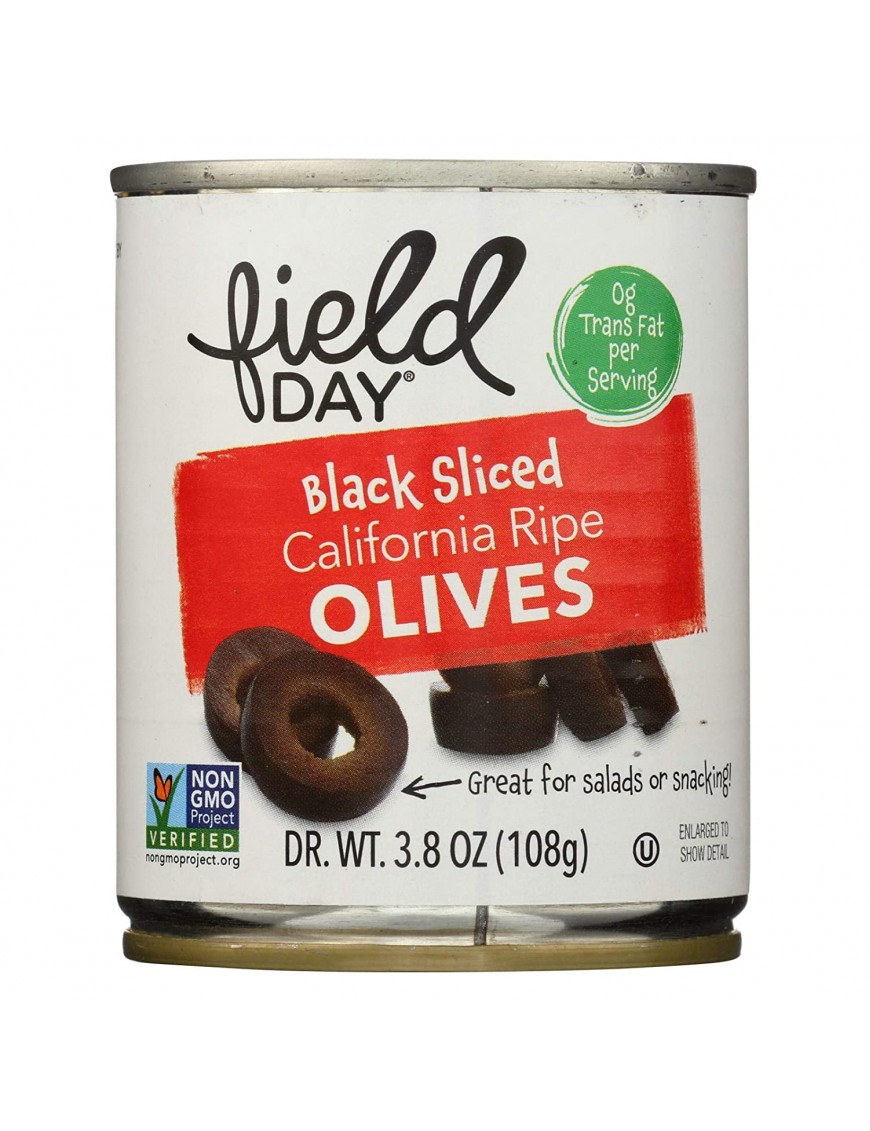 Field Day California Ripe Sliced Black Olives (12x3.8Oz)