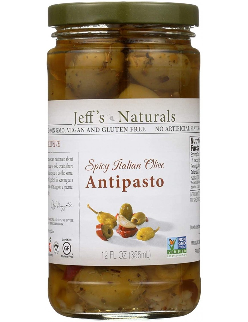 Jeff'S Naturals Spicy Italian Olive Antipasto (6x12 OZ)