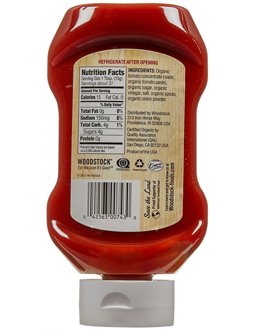 Woodstock Upside Down Tomato Ketchup (12x20 Oz)