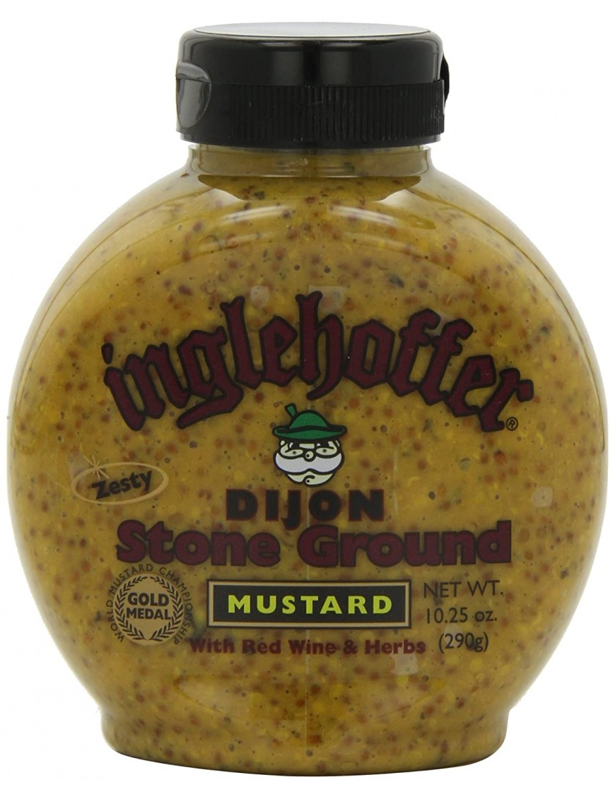 Inglehoffer Dijon Stone Ground Mustard With Red Wine & Herb (6x10.25Oz)