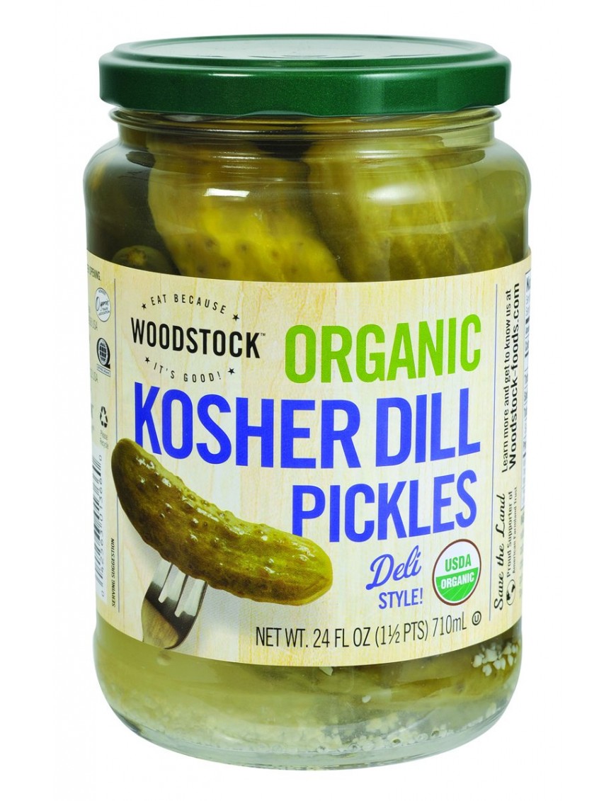 Woodstock Whole Koshr Dill Pickles (6x24 Oz)