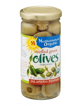 Mediterranean Organics Org Green Stuffed Jalapeno Olives (12x8.5 Oz)