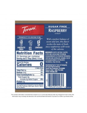 Torani Raspberry Coffee Syr Sf (12x25.35OZ )