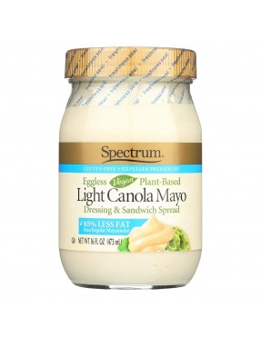 Spectrum Naturals Lite Canola Mayonnaise Eggless (12x16 Oz)