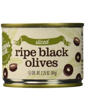 Natural Value Ripe Sliced Black Olives (24x2.25Oz)