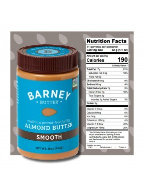 Barney Butter Smooth Almond Butter (6x16 Oz)