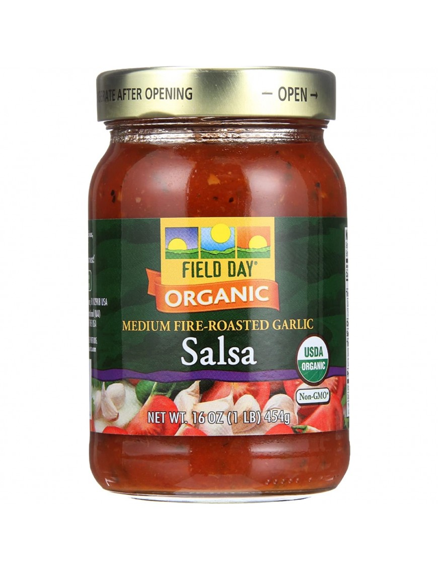 Field Day Organic Fire Roasted Garlic Salsa (12x16Oz)