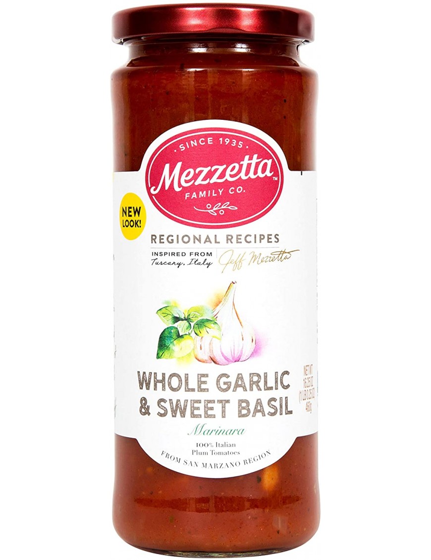 Mezzetta Marinara Whole Garlic & Sweet Basil Sauce (6x16.25 OZ)