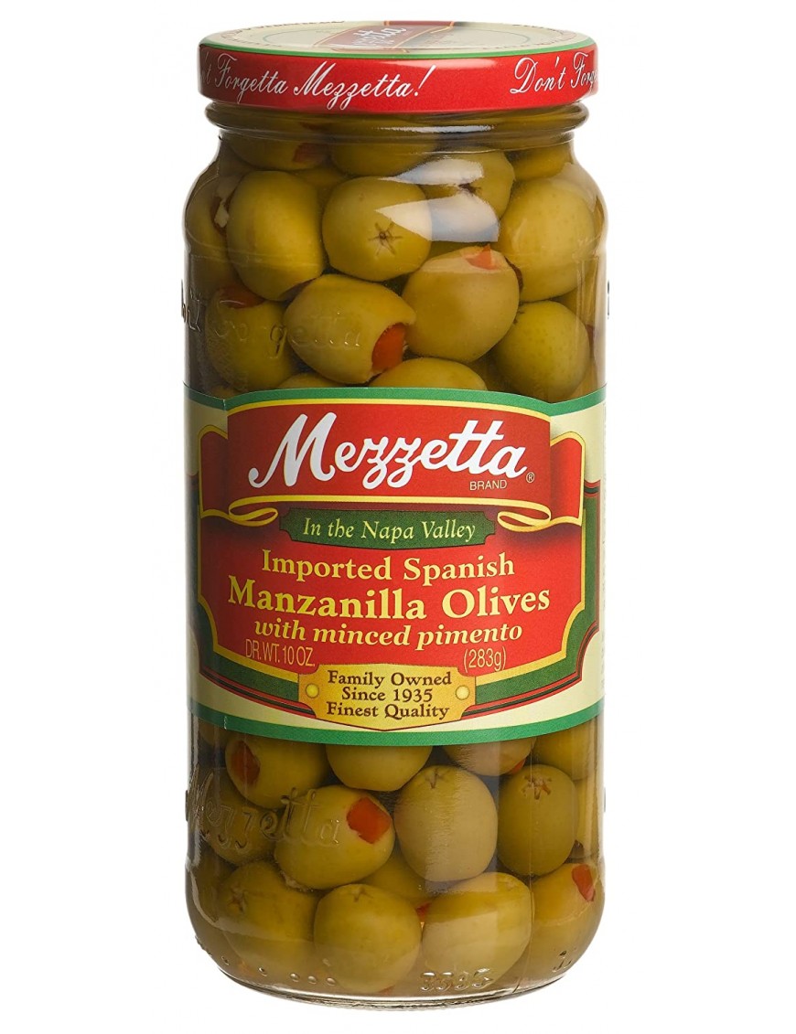 Mezzetta Spanish Manzanilla Olives With Pimento (6x10Oz)