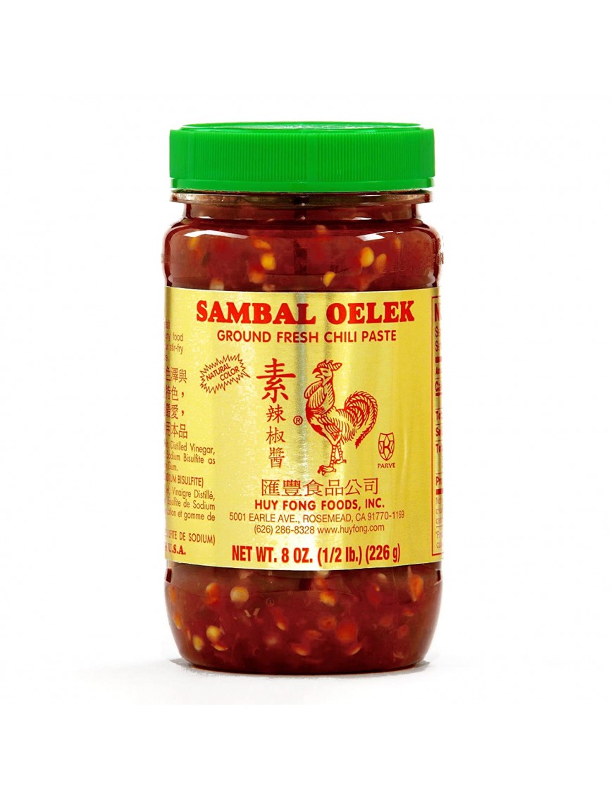 Huey Fong Sambal Oelek Ground Fresh Chili Paste (24x8Oz)