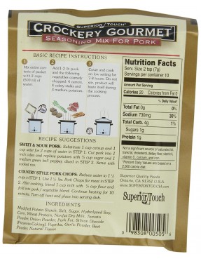 Crockery Gourmet Pork Seasoning Mix (12x2.5OZ )