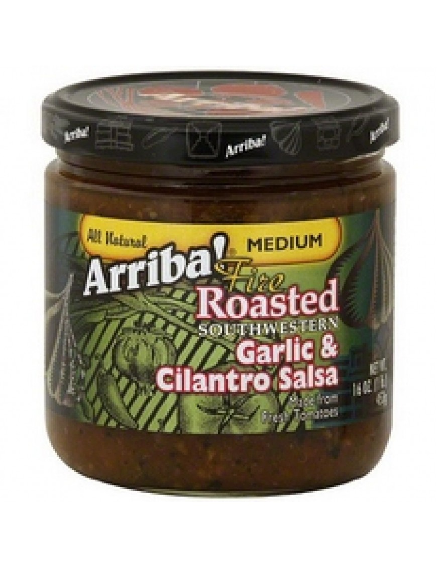 Arriba! Fire Roasted Southwestern Garlic & Cilantro Salsa (6x16Oz)