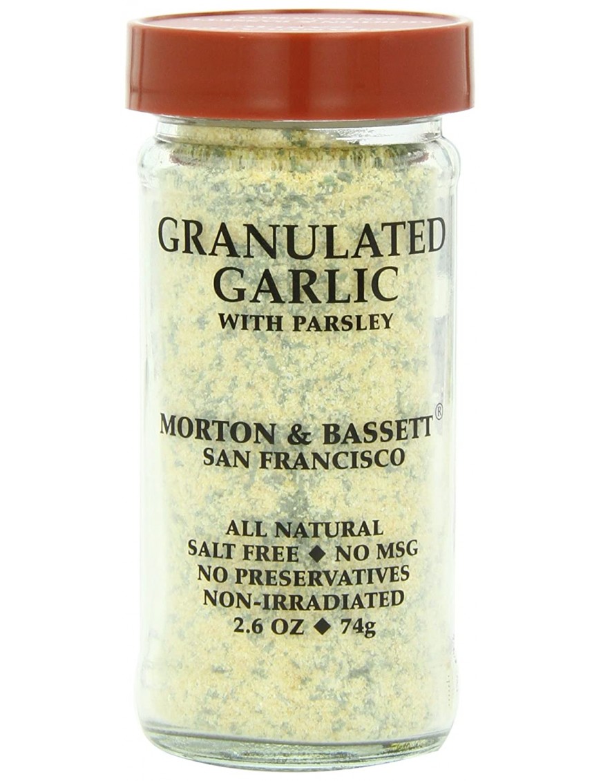 Morton & Bassett Organic Granulated Garlic With Parsley (3x2.6Oz)