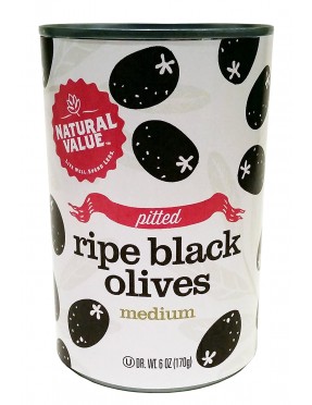 Natural Value Med Pittd Black Olives (24x6OZ )