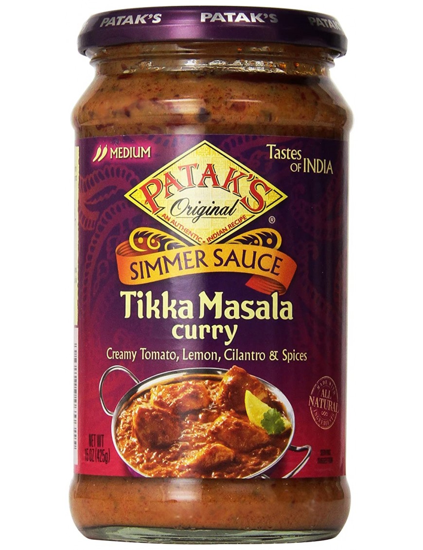 Patak's Tikka Masala Curry Cooking Sauce, Medium (6x15Oz)