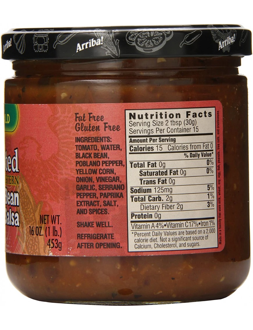 Arriba! Fire Roasted Southwestern Black Bean & Corn Salsa (6x16Oz)