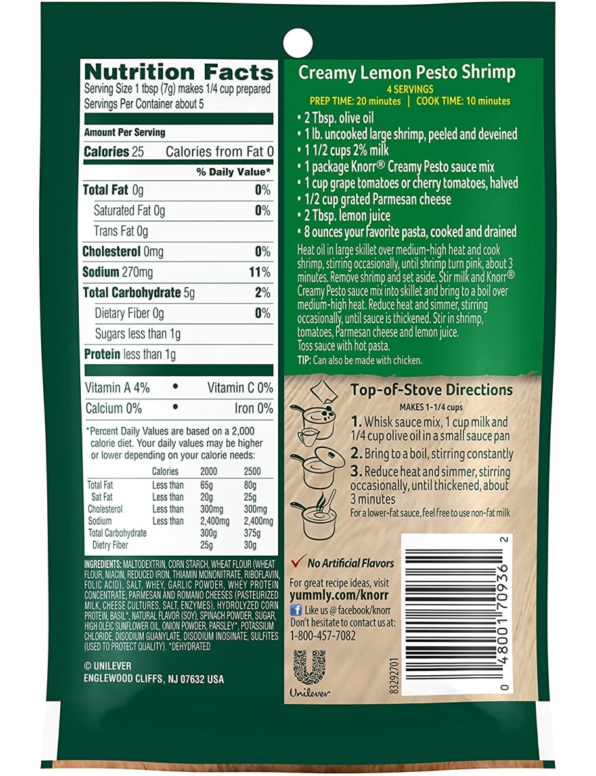 Knorr Creamy Pesto Sauce Mix (12x1.2Oz)