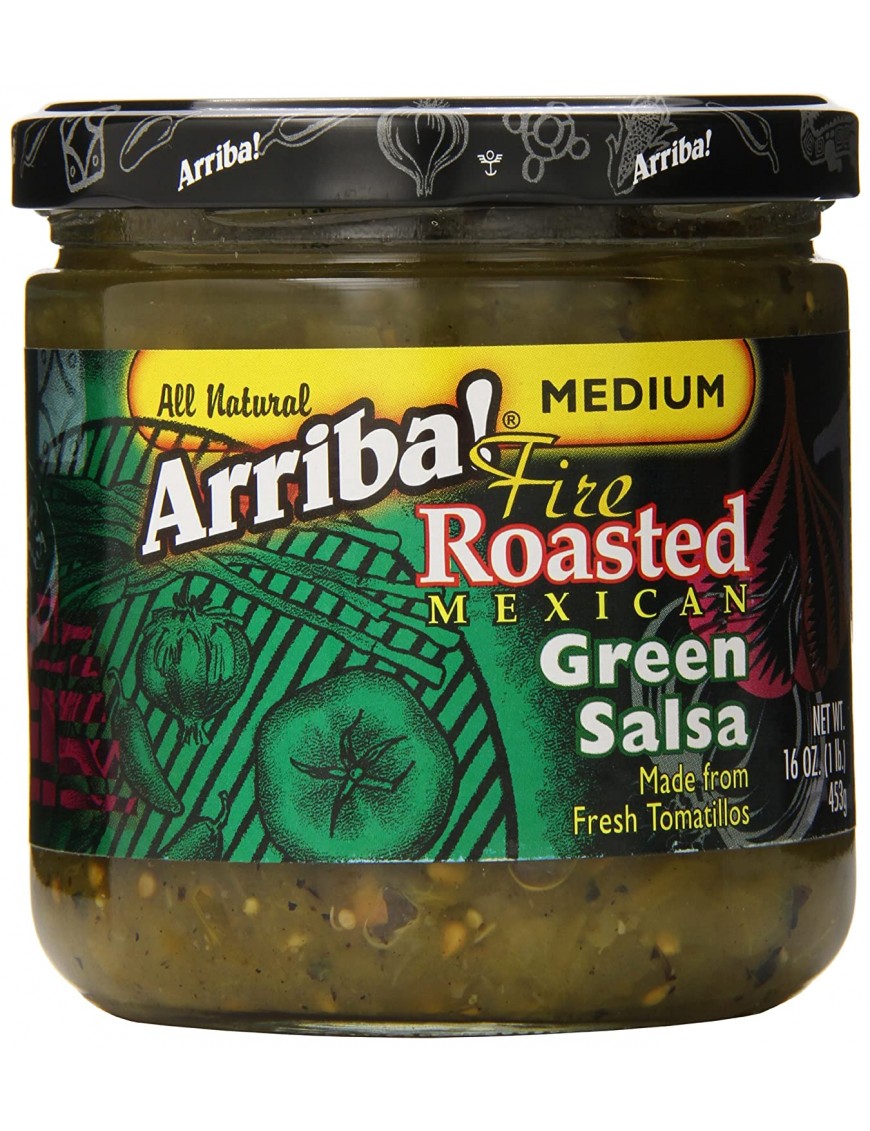 Arriba! Fire Roasted Green SalsaMedium (6x16Oz)