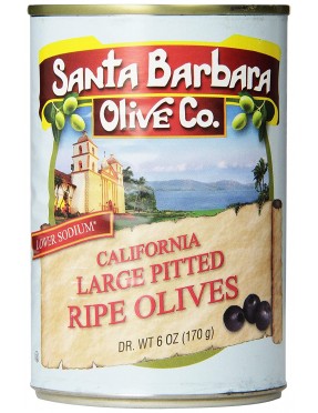 Santa Barbara Black Large Pitted Olives (12x6 Oz)