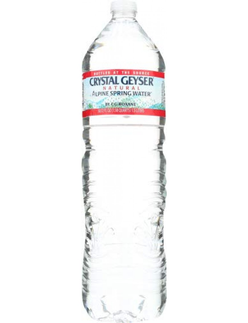 Crystal Geyser Alpine Spring Water Plastic 1.5 Liter (12x50.7 Oz)