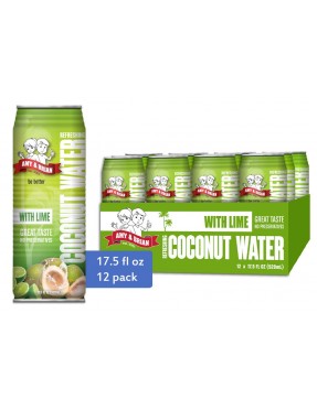 Amy & Brian Coconut Juice With Lime (12x17.5 Oz)