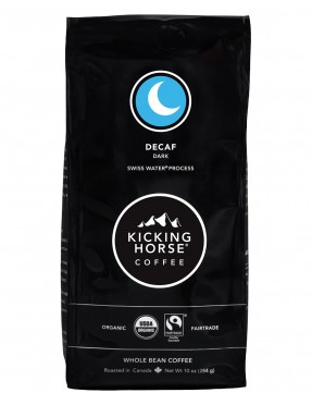 Kicking Horse Coffee Dark Decaf Swiss Water Process Whole Bean (6x10 OZ)