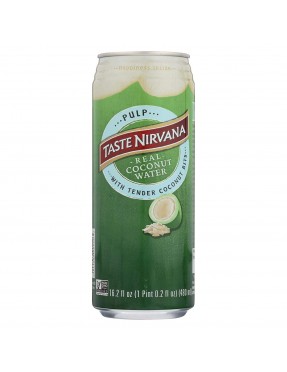 Taste Nirvana Real Cocunut Water with Pulp (12x16.2 Oz) 