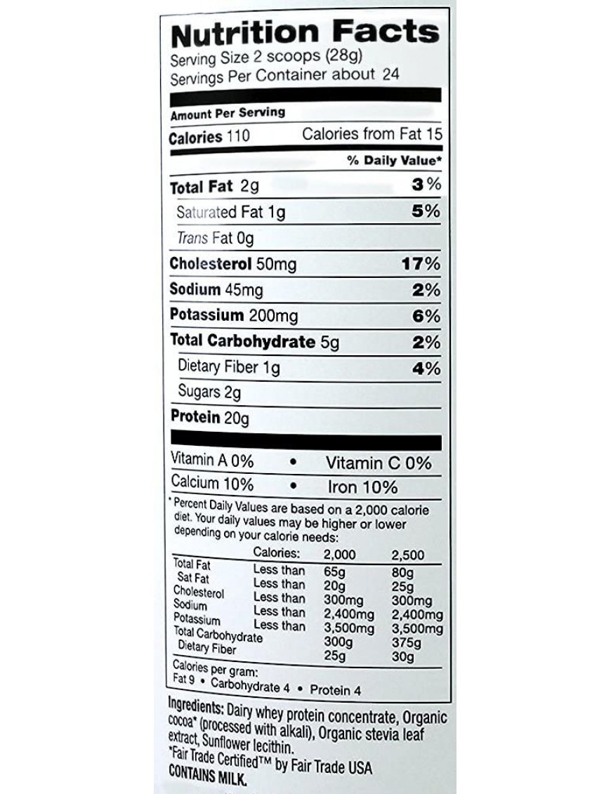 Tera's Whey rBGH Free Whey Protein Dark Chocolate Cocoa (1x24 OZ)