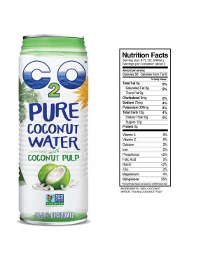 C2O Pure Coconut Water W/Pulp (12x17.5OZ )