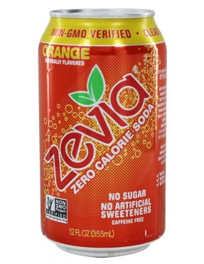 Zevia Natural Orange Diet Soda (4x6x12 Oz) 